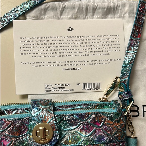 Brahmin Mina Frisky Montego Multicolor Crossbody Bag - Picture 2 of 13